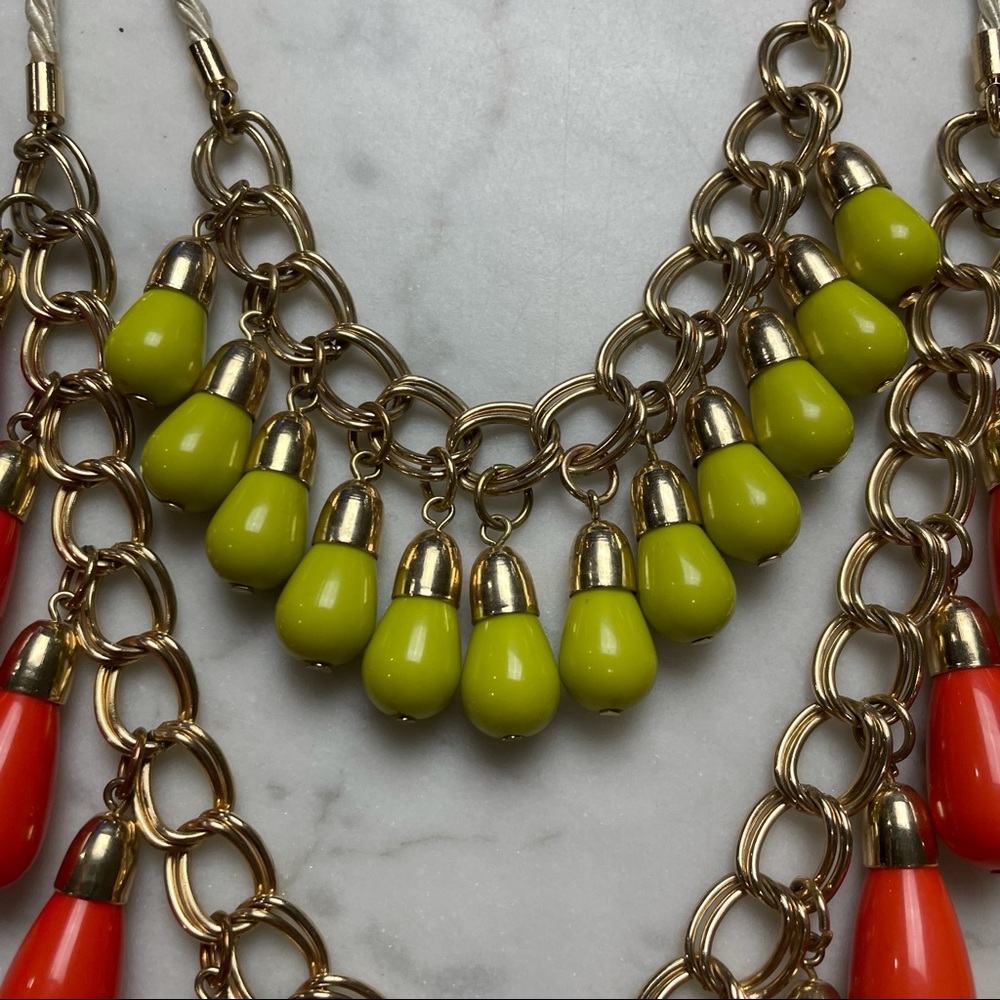 Women's Statement Gold Metallic Rope Necklace - Picture 3 of 4